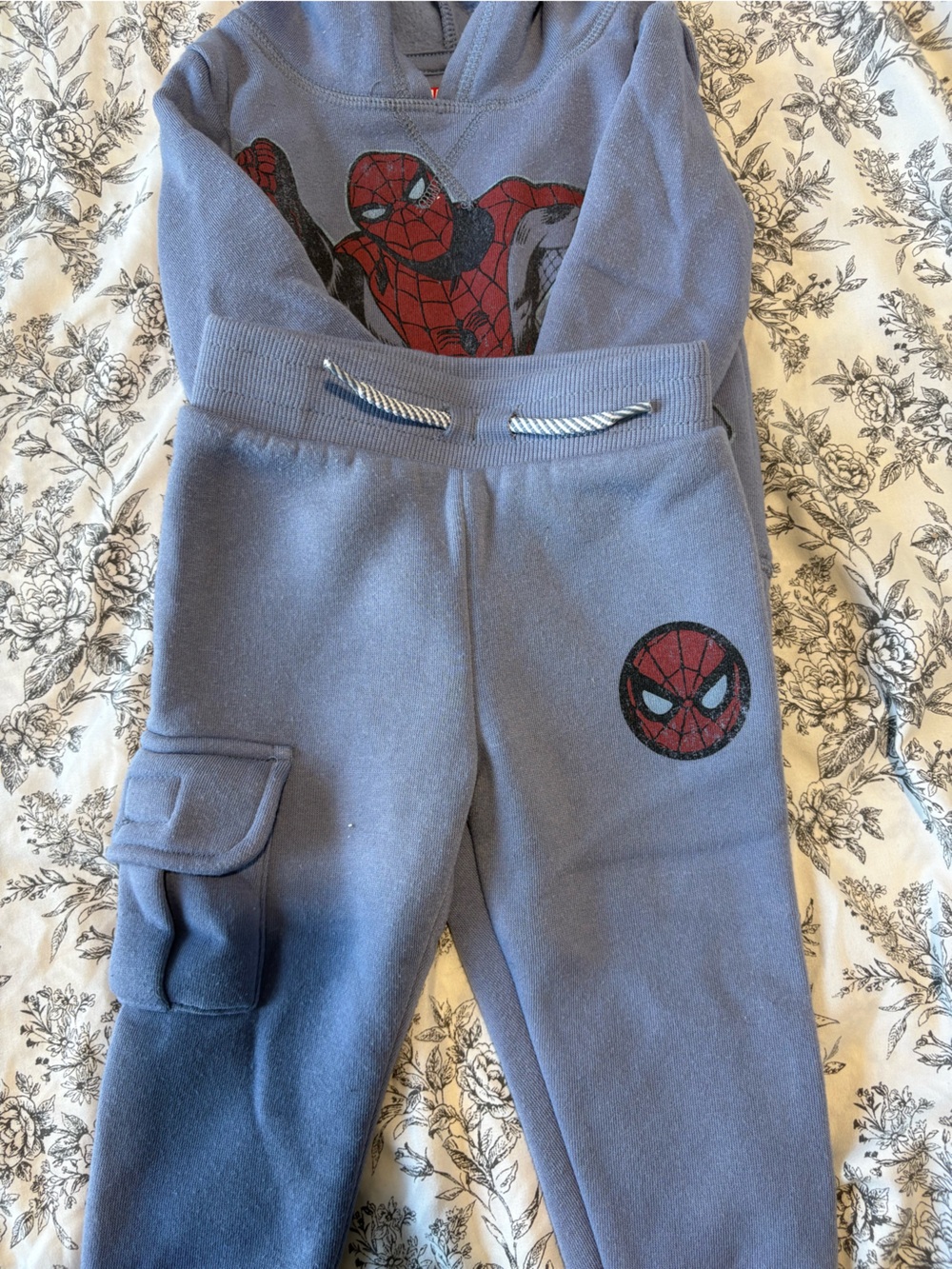 Marvel Boys Blue Spider-Man Pullover Hoodie Sweatsuit
